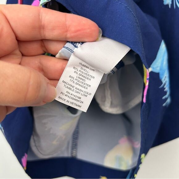 Chubbies The Fowl Plays Swim Trunks UPF 50 5.5” Inseam Classic Liner Sz XS - Picture 11 of 15